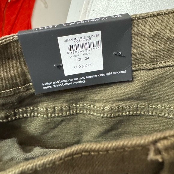 Size 24 ChicDenim Olive Green-Brown Distressed Jeans // NWT - Picture 7 of 7